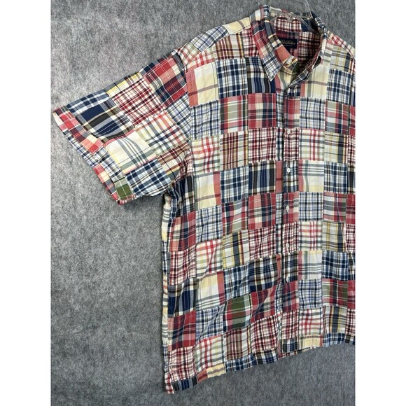 Brooks Brothers Patchwork Shirt Men's XL Colorful Madras Plaid Button Down - Picture 3 of 7